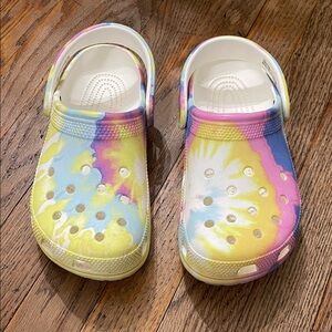Pastel Tie Dye Crocs